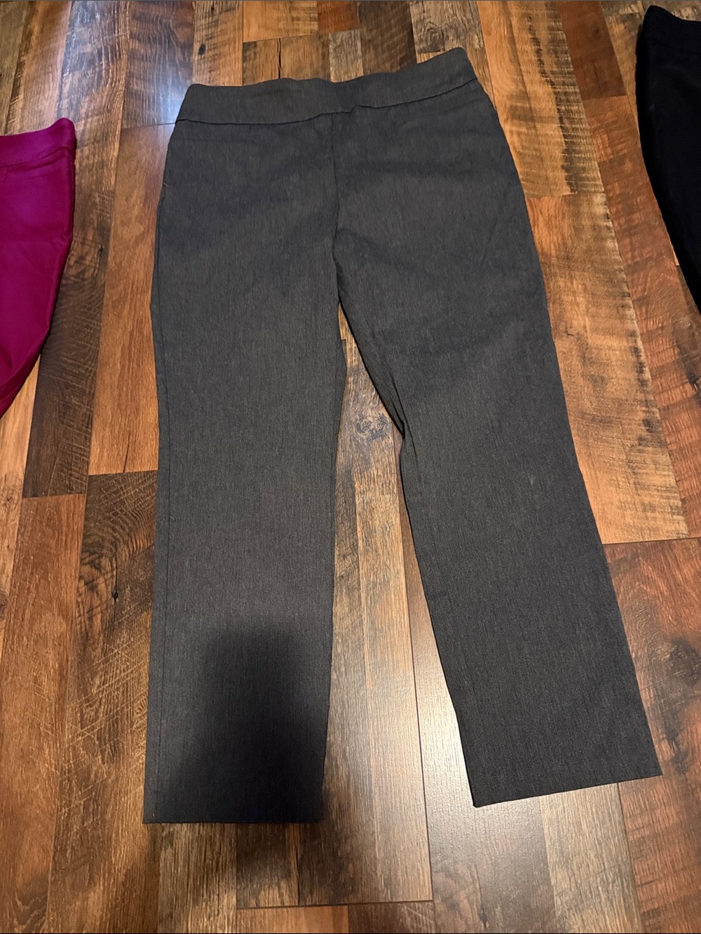 Kim Rogers Straight Leg Pants in Dark Gray